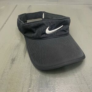 Nike AeroBill Women's black Visor Hat Adjustable Golf Tennis One Size Fits most